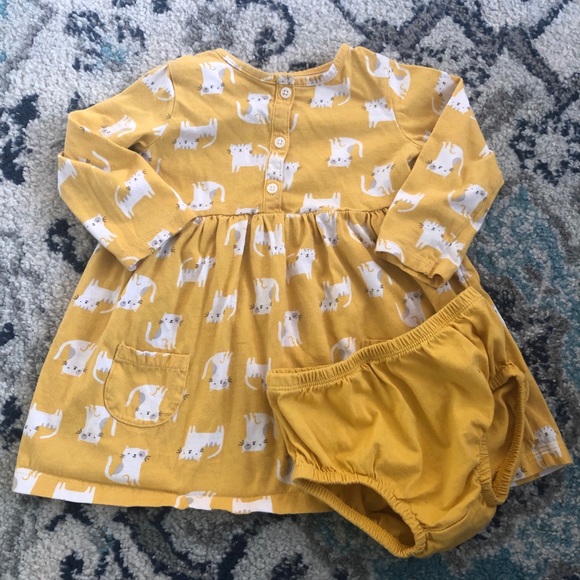 Two Carter’s Long-Sleeve Dresses w/ Diaper Covers - Picture 6 of 8